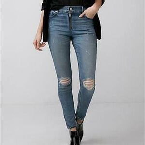 EXPRESS High Rise Stretch + Performance Ankle Legging Denim Jeans Size 8